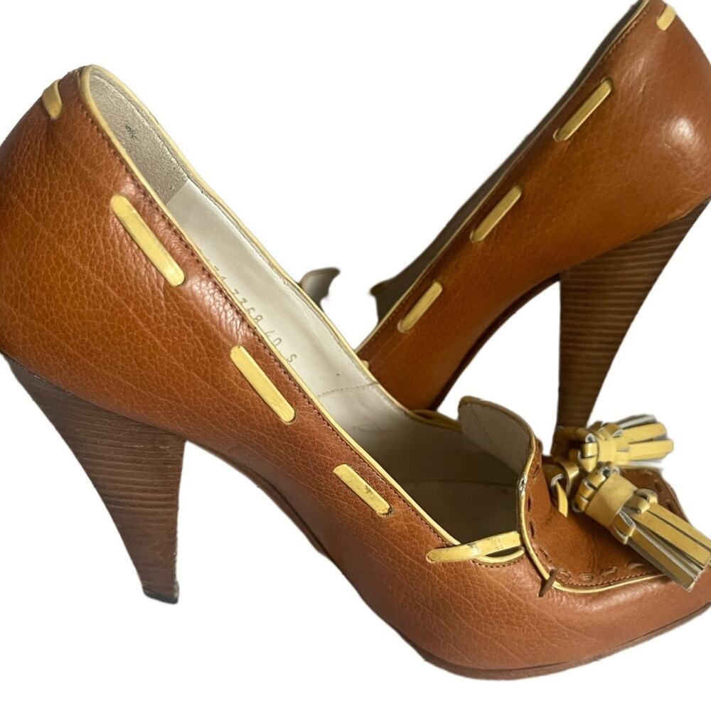 YSL Yves Saint Laurent Tan Heels